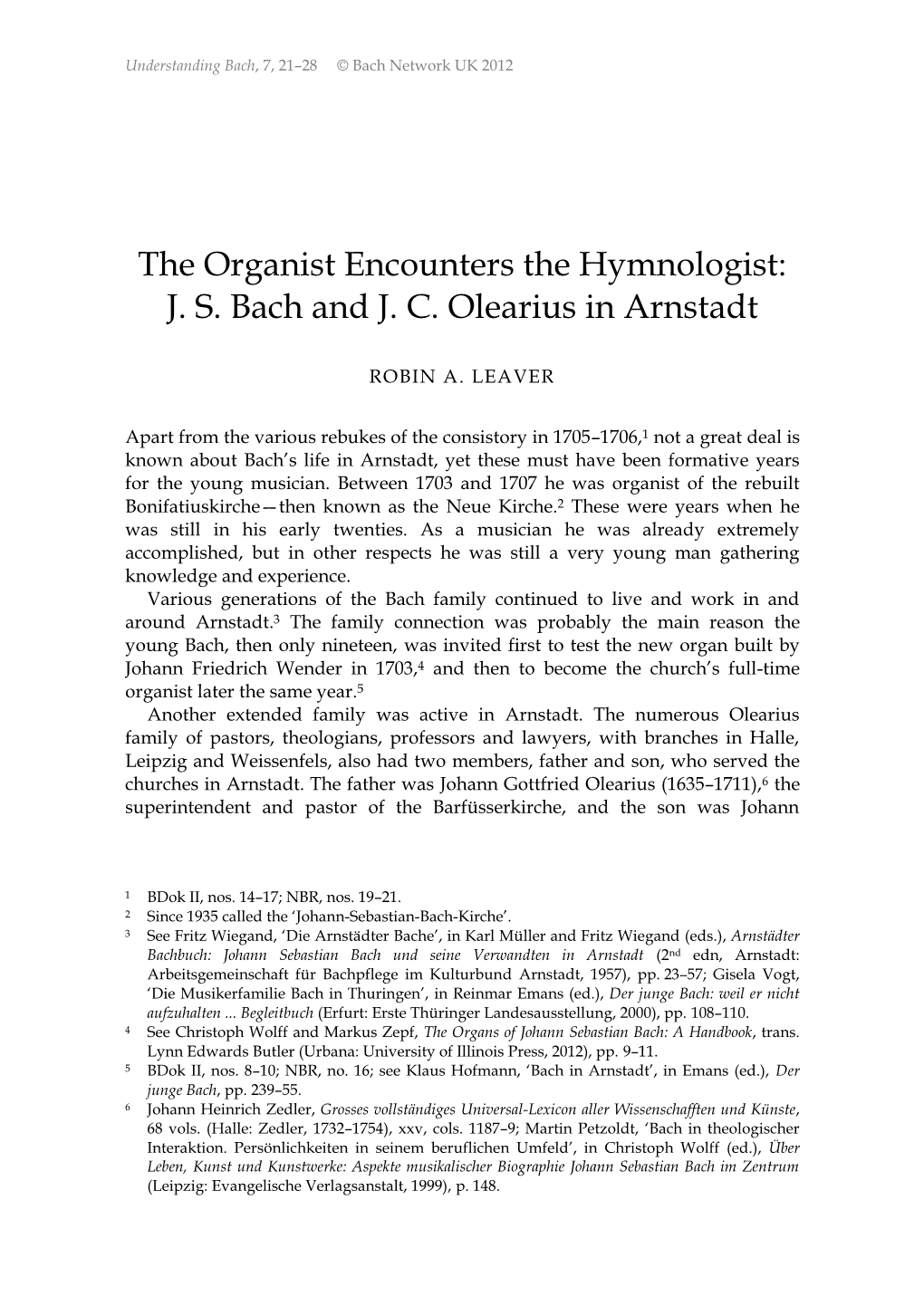 The Organist Encounters the Hymnologist: J