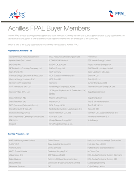 Achilles FPAL Buyer Members