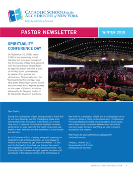 Pastor Newsletter Winter 2018