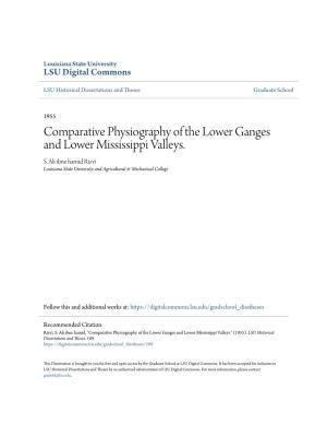 Comparative Physiography of the Lower Ganges and Lower Mississippi Valleys