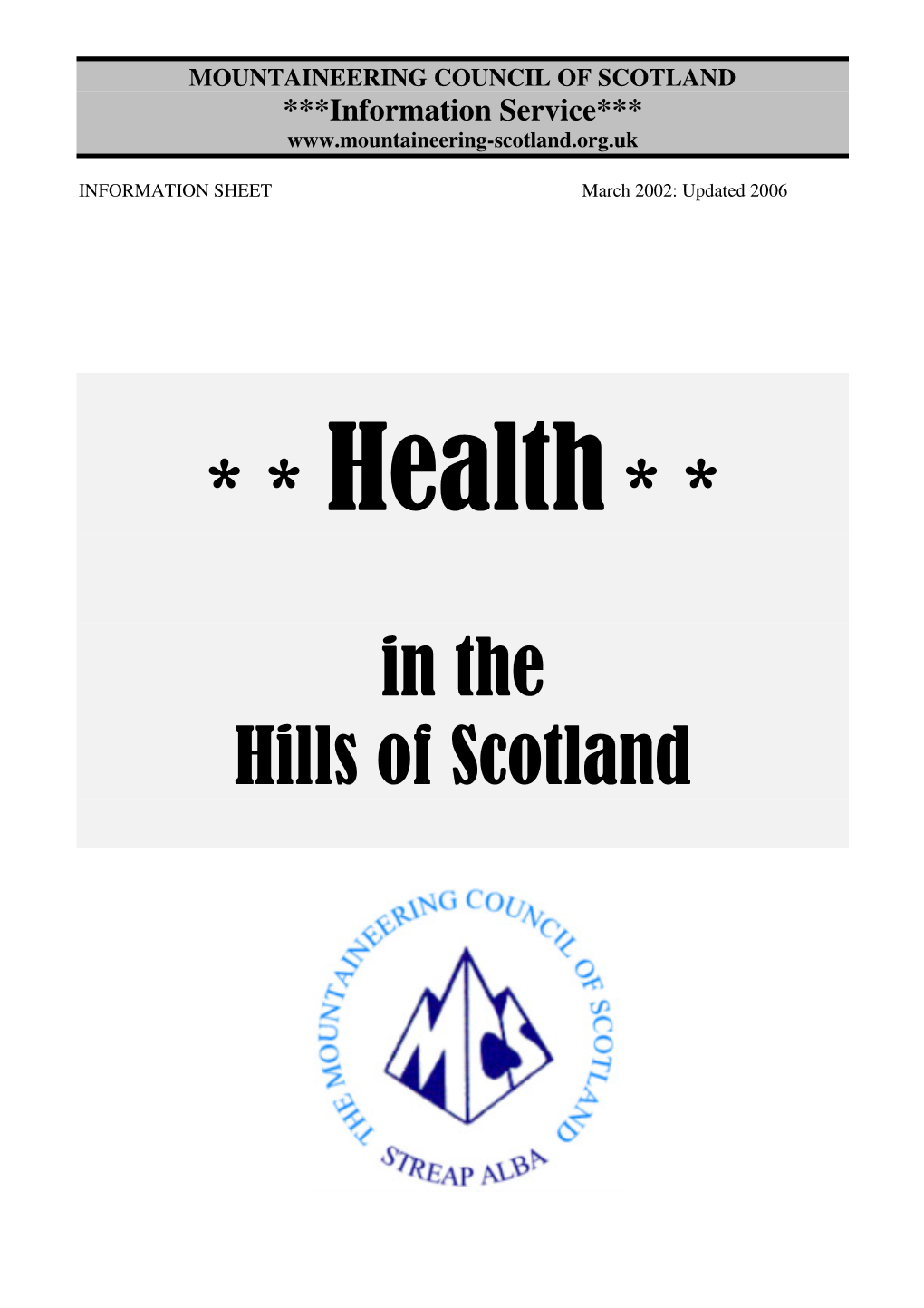 Health in the Hills of Scotland