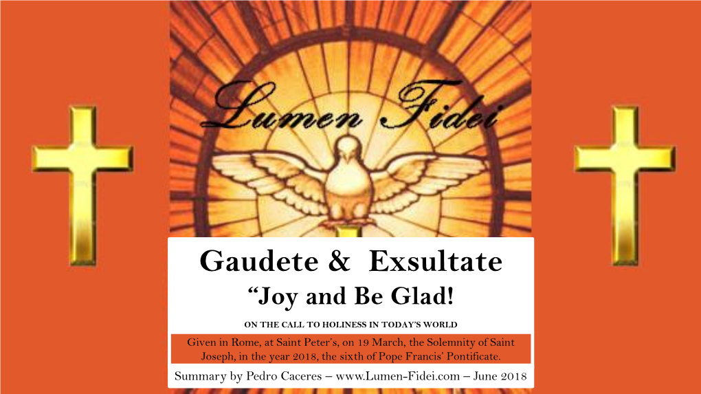 Gaudete & Exsultate