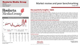 15.04.2021 Roularta Market Review by Merodis – 2021 Q1