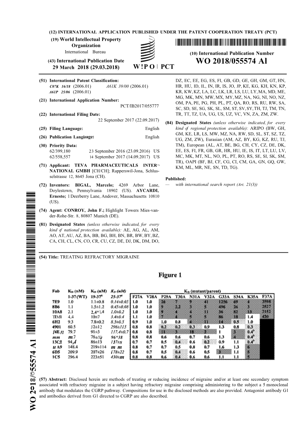 WO 2018/055574 Al 29 March 2018 (29.03.2018) W !P O PCT