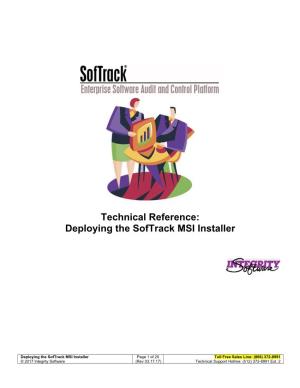 Technical Reference: Deploying the Softrack MSI Installer