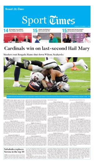 15 14 15 Cardinals Win on Last-Second Hail Mary