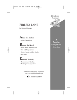 Firefly Lane RGG 10/15/08 9:59 AM Page 1