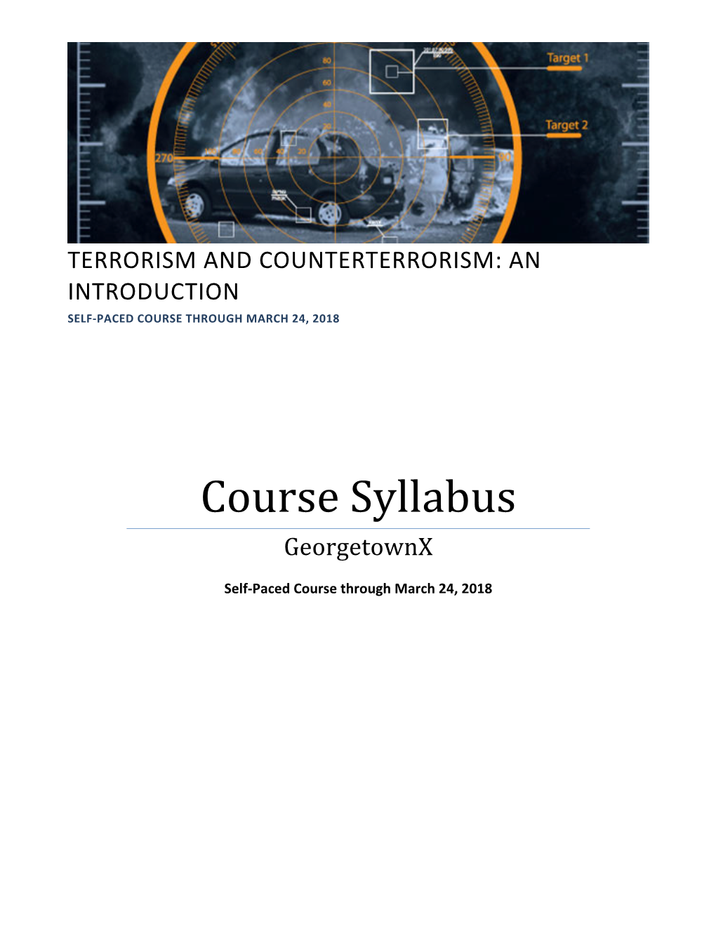 Course Syllabus Georgetownx