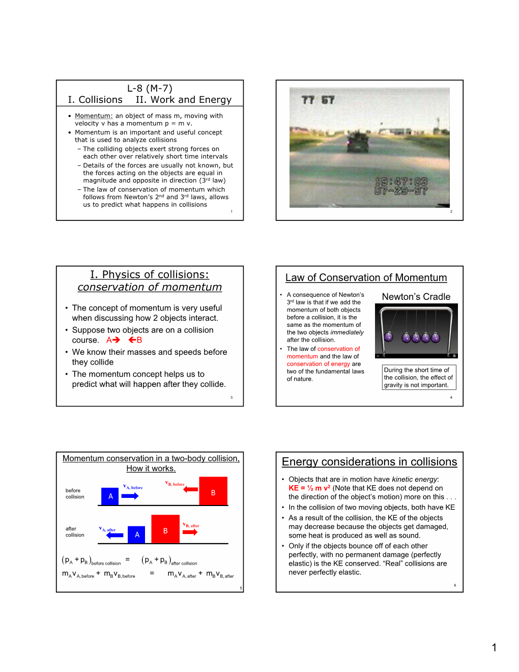 Energy Considerations in Collisions How It Works