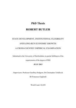 Phd Thesis ROBERT BUTLER