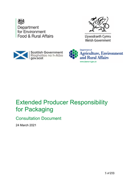 Extended Producer Responsibility for Packaging Consultation Document 24 March 2021