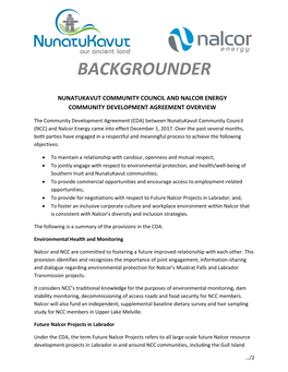 Backgrounder-NCC-Nalcor-Agreement-Dec-4-2017-F.Pdf