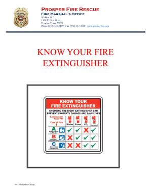 The Abcs of Fire-Extinguishers