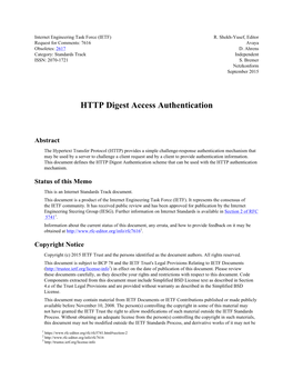HTTP Digest Access Authentication