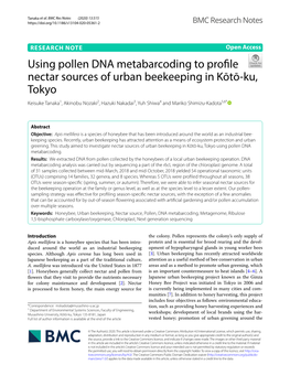 Using Pollen DNA Metabarcoding to Profile Nectar Sources of Urban
