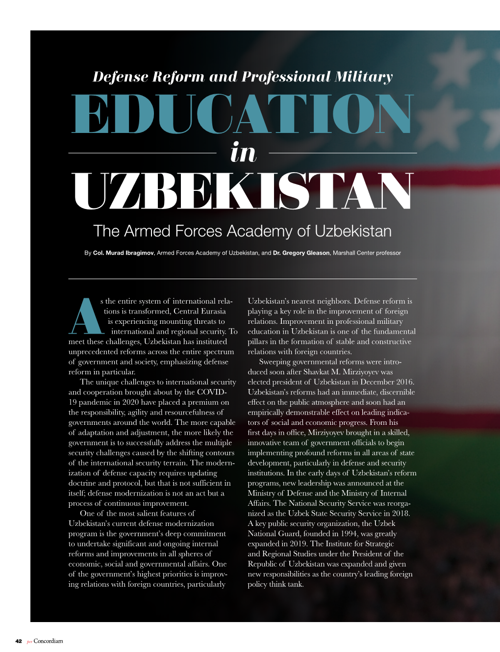 EDUCATION in UZBEKISTAN the Armed Forces Academy of Uzbekistan