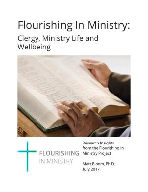 Flourishing in Ministry: Clergy, Ministry Life and Wellbeing