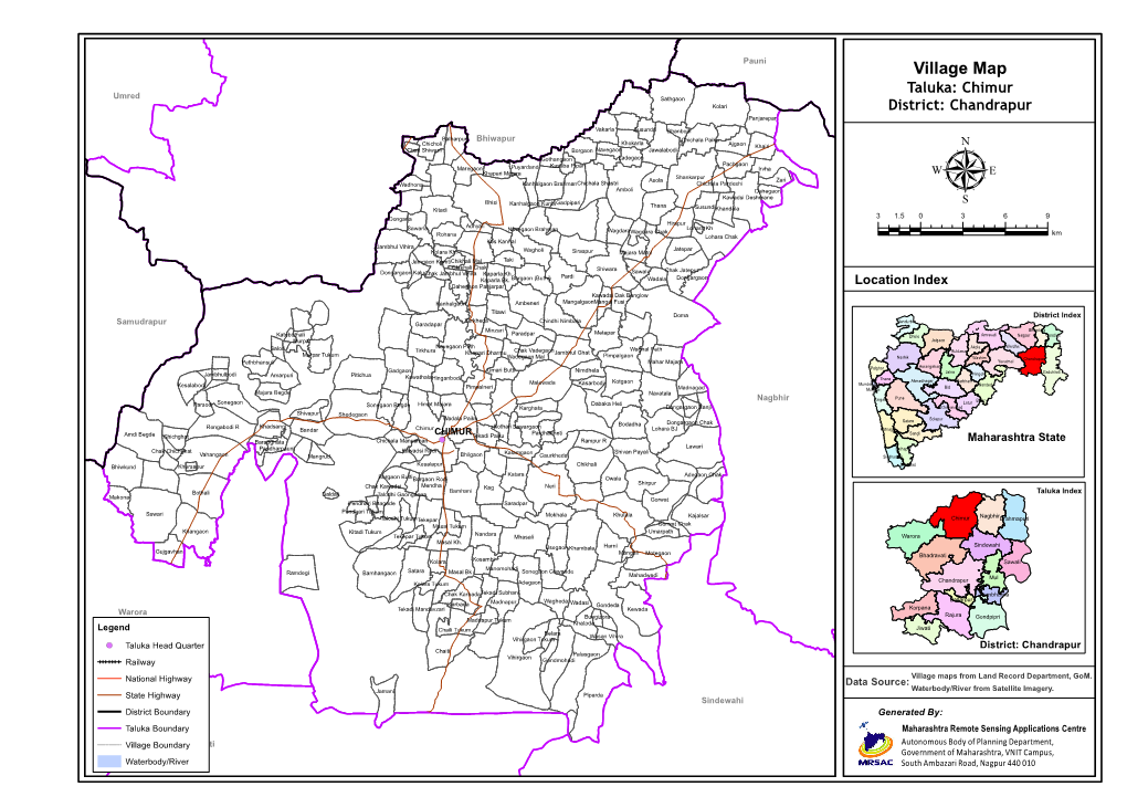 Village Map Taluka: Chimur Umred Sathgaon Kolari District: Chandrapur Panjarepar