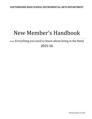 New Member's Handbook