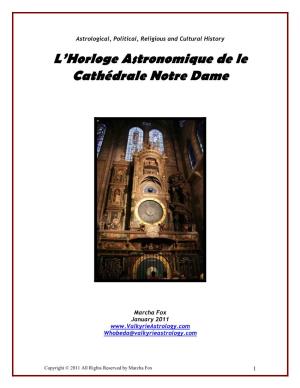 L'horloge Astronomique De Le Cathédrale Notre Dame