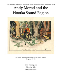 Andy Morod and the Nootka Sound Region