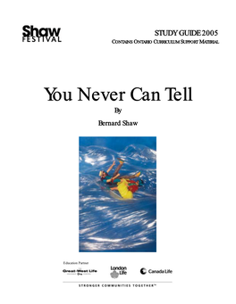 You Never Can Tell by Bernard Shaw