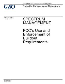 FCC's Use and Enforcement of Buildout Requirements