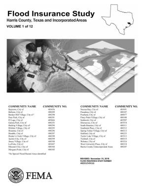 Harris County, Texas and Incorporated Areas VOLUME 1 of 12