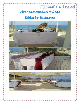 Akron Seascape Resort & Spa Kahlua Bar