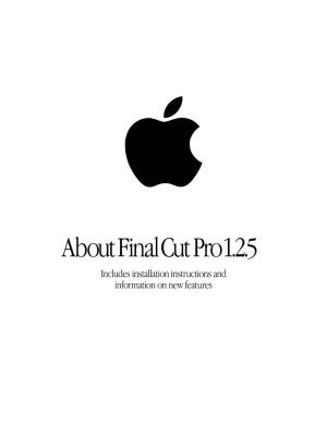 About Final Cut Pro 1.2.5