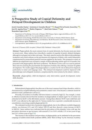 A Prospective Study of Cranial Deformity and Delayed Development in Children