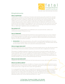 Omphalocele Handout