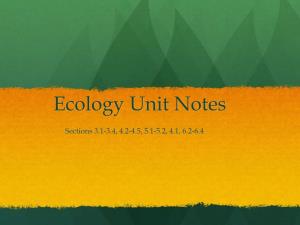Ecology Unit Notes