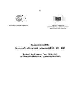 Programming of the European Neighbourhood Instrument (ENI) - 2014-2020