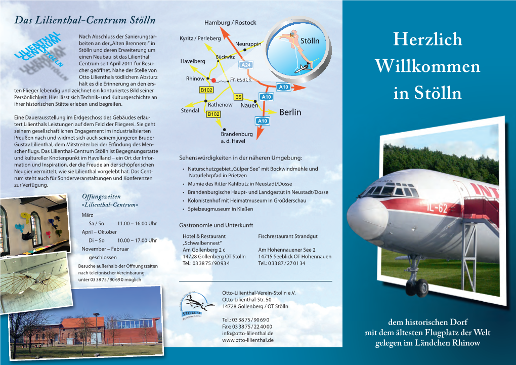 Flyer Des Otto-Lilienthal-Vereins Stölln