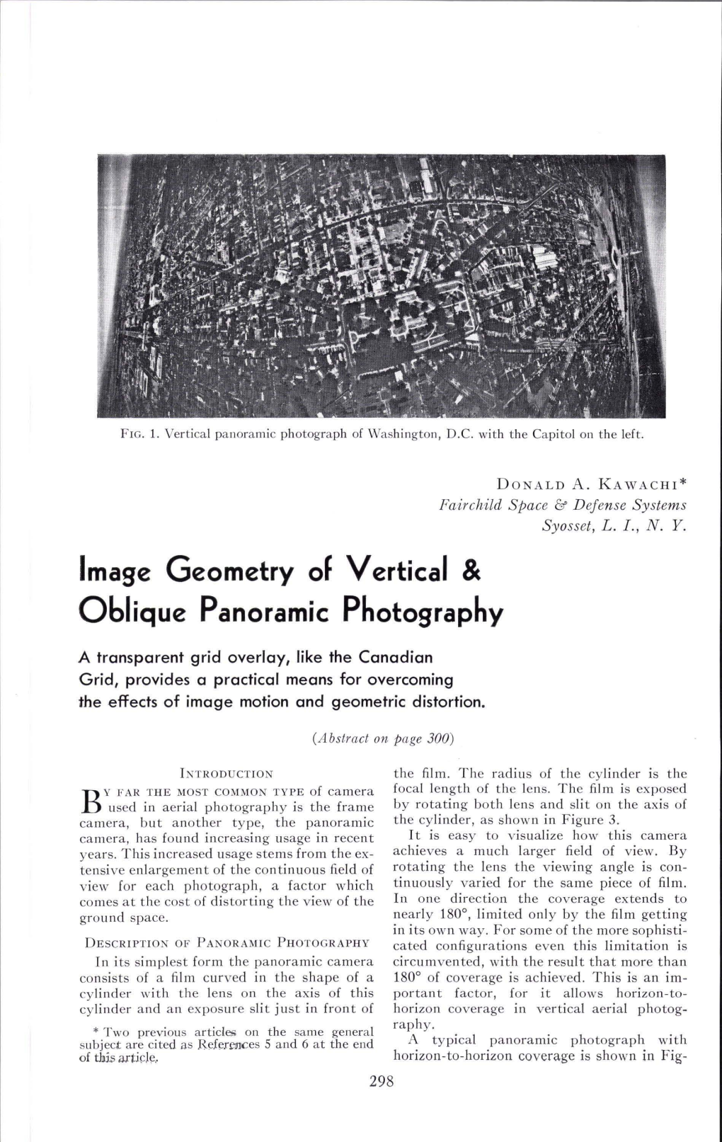 Image Geometry of Vertical & Oblique Panoramic Photography