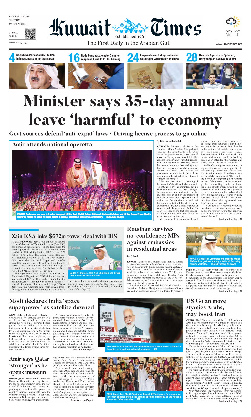 Kuwaittimes 28-3-2019.Qxp Layout 1