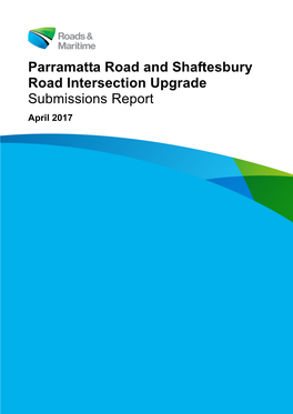 Parramatta Road and Shaftesbury Road Intersection Upgrade Submissions Report April 2017