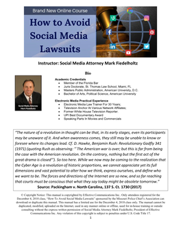 Social Media Attorney Mark Fiedelholtz