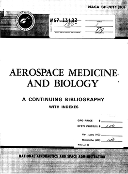 Aerospace Medicine. and Biology