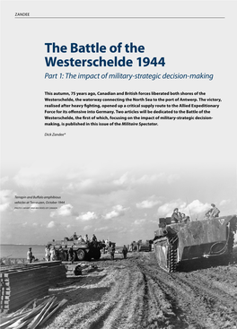 The Battle of the Westerschelde 1944 Part 1: the Impact of Military-Strategic Decision-Making