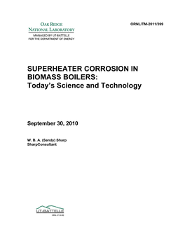 Superheater Corrosion in Biomass Boilers