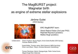 The Magburst Project: Magnetar Birth As Engine of Extreme Stellar Explosions