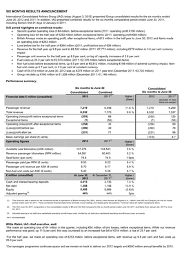 Six Months Results Announcement