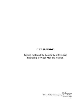 Richard Rolle and the Possibility of Christian Friendship Between Men and Women