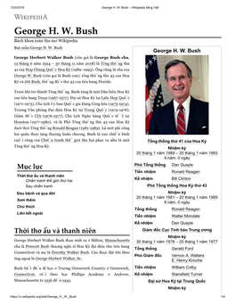 George H. W. Bush – Wikipedia Tiếng Việt