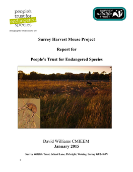 Harvest Mouse Project Report
