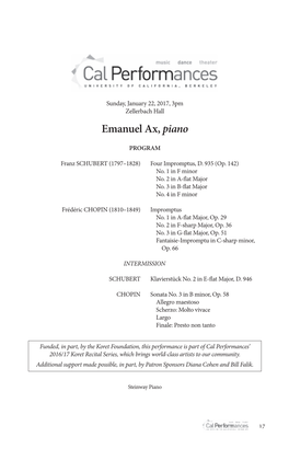 Emanuel Ax, Piano