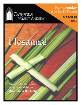 Palm Sunday of the Lord’S Passion MARCH 28 2021