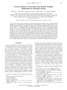 Crystal Chemistry of Perovskite-Type Hydride Namgh3: Implications for Hydrogen Storage